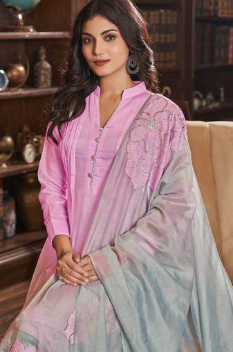 Gaurisha candy pure mul applique suit set