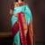 Pastel blue pattu saree