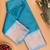 Teal green and grey vairaoosi semi silk saree