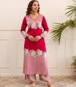 Kabool rose printed kurta pant set