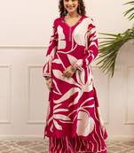 Kabool cherry printed kurta pant set