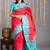 Tomato pink soft silk saree