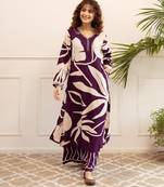 Kabool gravel printed kurta pant set