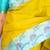 Yellow plain silk saree