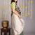 Sage green borderless silk saree