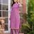Shiba orchid embroidered kurta pant set