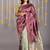 Green and purple silk saree