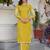Shiba citrine embroidered kurta pant set