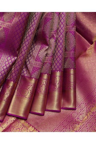 Purple colour silk saree
