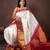 Offwhite pure silk saree