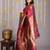 Maroon and gold saree