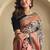 Wine silk blend Kalamkari Printed Saree