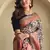 Wine silk blend Kalamkari Printed Saree