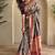 Wine silk blend Kalamkari Printed Saree