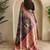 Wine silk blend Kalamkari Printed Saree