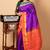 Brinjal purple pure silk saree