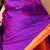 Brinjal purple pure silk saree