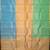 Blue,green and beige mubbagam silk saree