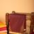 Maroon temple border semi silk saree