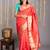 Peach traditional silk saree
