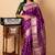 Purple pure silk saree