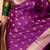 Purple pure silk saree