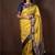 Acid green small border silk saree