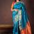 Blue kanchipuram saree