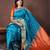 Blue kanchipuram saree