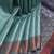 Pastel blue green brocade silk saree