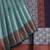 Pastel blue green brocade silk saree