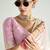 Organza tissue multi colour sequins embroidery handwork engagement wear saree