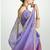 Lavender and magenta organza tissue sequins embroidery handwork wedding wear saree