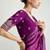 Magenta and peach organza tissue sequins embroidery handwork wedding wear saree