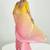 Organza tissue pink and yellow sequins embroidery handwork engagement wear saree