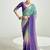 Multi colour organza tissue sequins embroidery handwork wedding wear saree