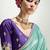 Multi colour organza tissue sequins embroidery handwork wedding wear saree