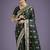 Dark green with gold bordar banarasi zari woven satin saree
