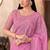 Chiffon silk party wear saree pink color with embroidery work