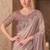 Simmer silk party wear saree beige color with embroidery work