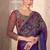 Chifoon silk party wear saree violet color with embroidery work