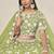Light Olive Embroidered Crush Organza Lehenga Choli