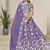 Light Purple Embroidered Crush Organza Lehenga Choli