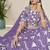Light Purple Embroidered Crush Organza Lehenga Choli