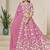 Rose Pink Embroidered Crush Organza Lehenga Choli