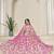 Rose Pink Embroidered Crush Organza Lehenga Choli
