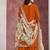 Chinon silk orange embroidered palazzo readymade salwar suit-Full Stitched free size
