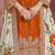 Chinon silk orange embroidered palazzo readymade salwar suit-Full Stitched free size
