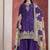 Chinon silk purple embroidered palazzo readymade salwar suit-Full Stitched free size