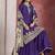 Chinon silk purple embroidered palazzo readymade salwar suit-Full Stitched free size